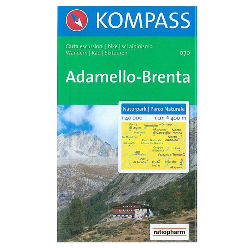 Cartina escursionistica Parco Naturale Adamello Brenta 1:40.000