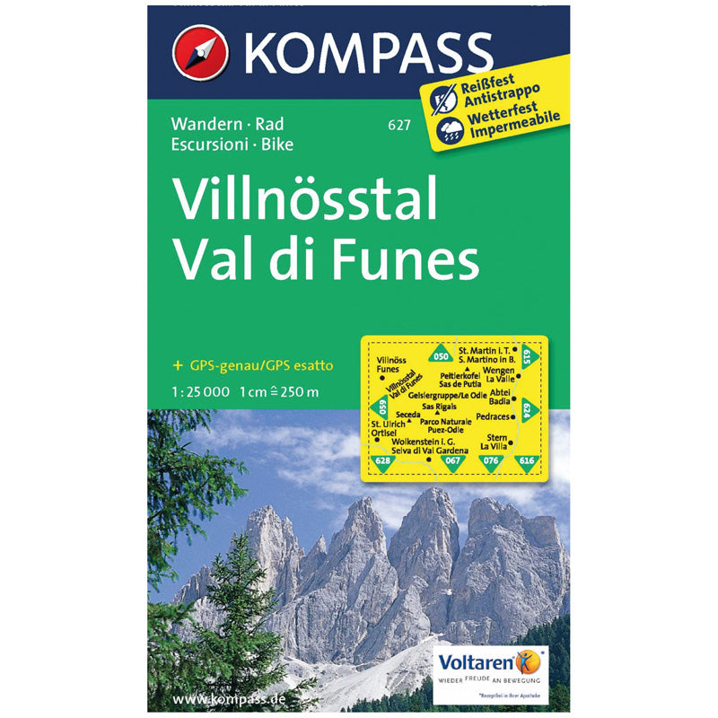 Cartina escursionistica Val di Funes 1:25000