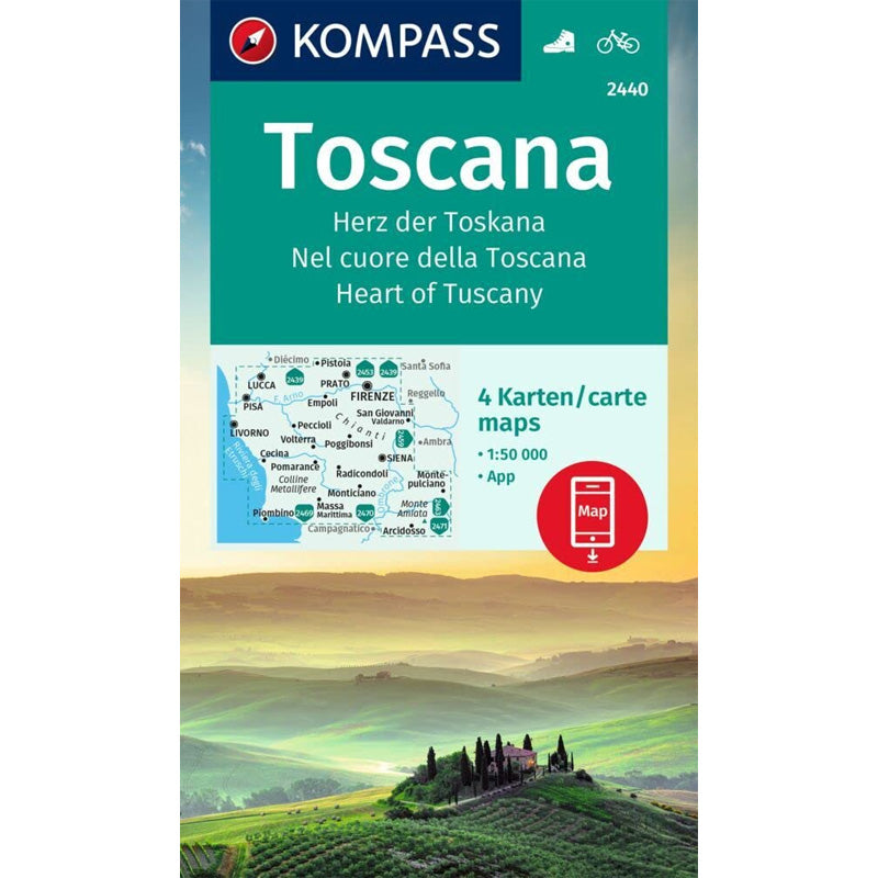 Carta escursionistica Nel cuore della Toscana 1:50.000