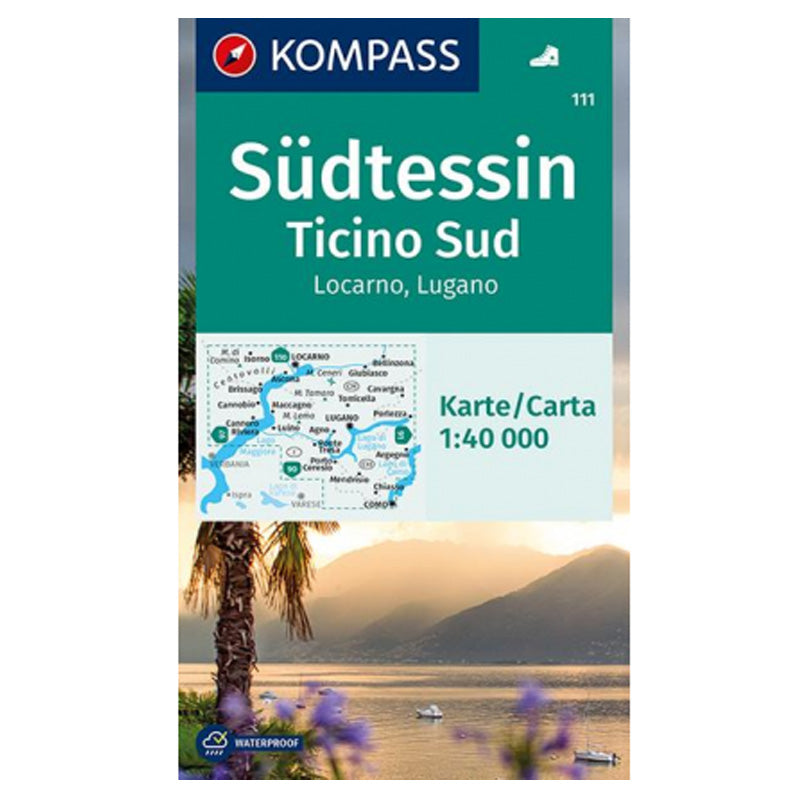 Cartina Tessin Süd Locarno Lugano 1:40.000