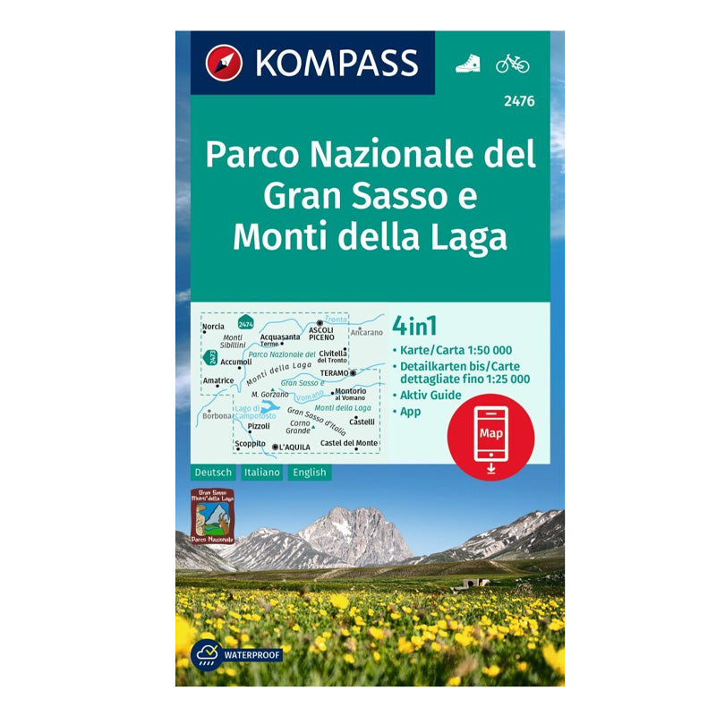 Cartina escursionistica Parco Nazionale del Gran Sasso 1:50000