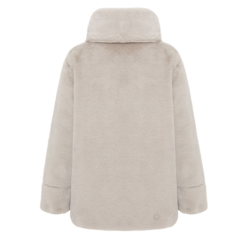 Giacca donna ecopelliccia reversibile