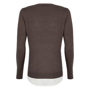 Maglione donna V + canotta raso