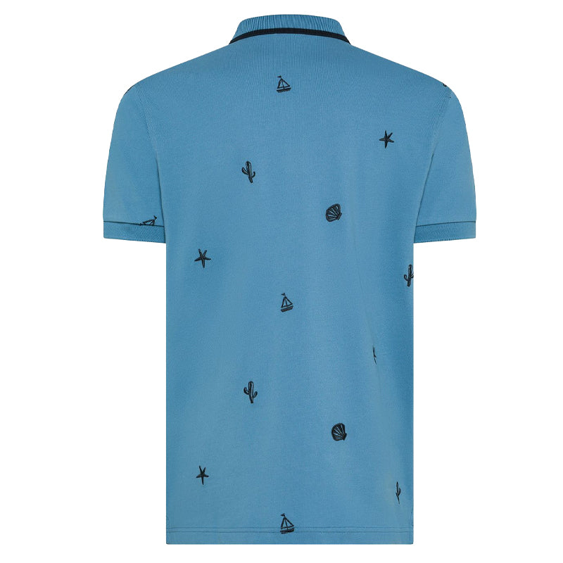 Polo uomo piquet ricami