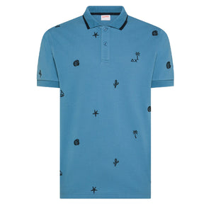 Polo uomo piquet ricami