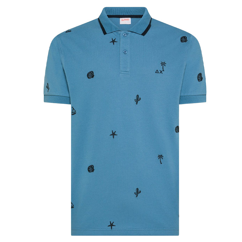 Polo uomo piquet ricami