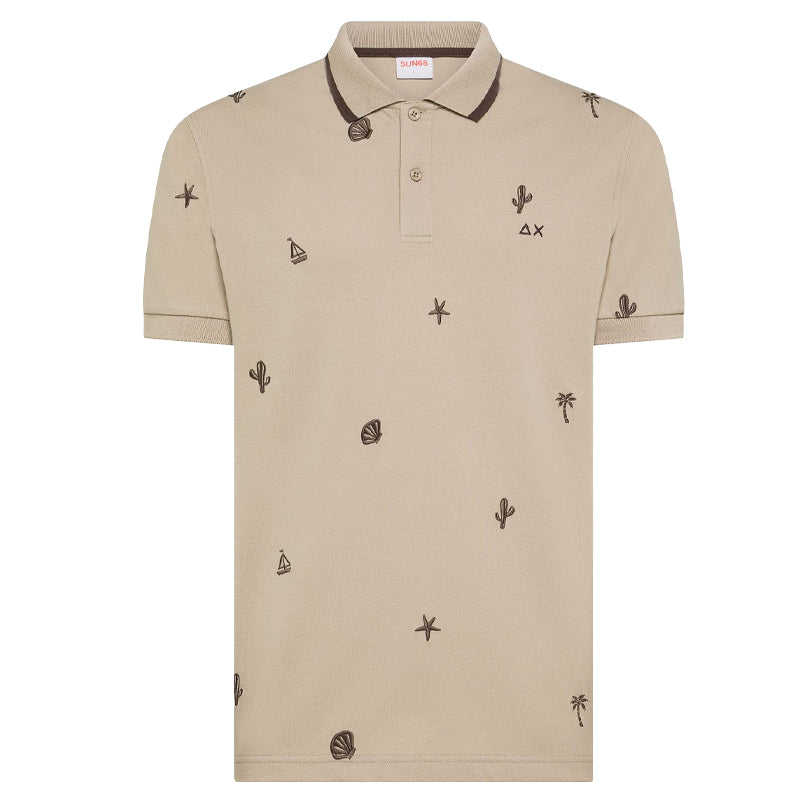 Polo uomo piquet ricami