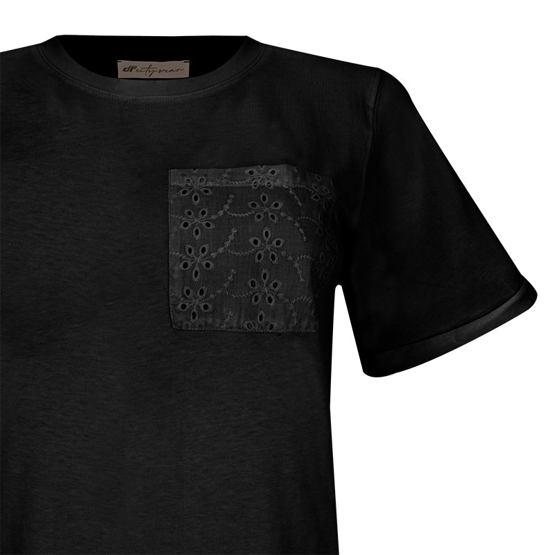 T-Shirt donna pizzo Sangallo