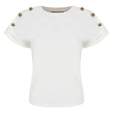 T-Shirt donna bottoni