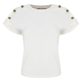 T-Shirt donna bottoni