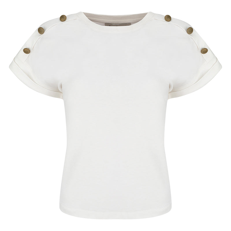 T-Shirt donna bottoni