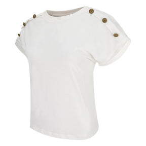 T-Shirt donna bottoni