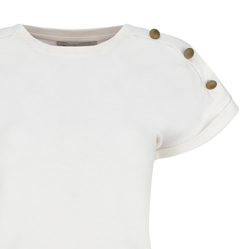 T-Shirt donna bottoni