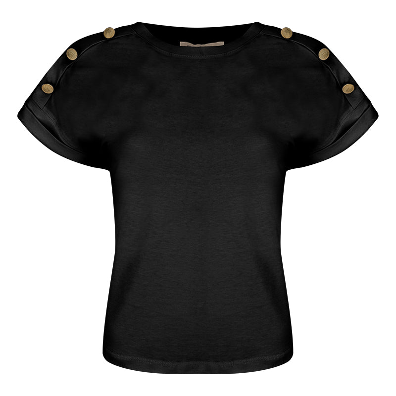 T-Shirt donna bottoni