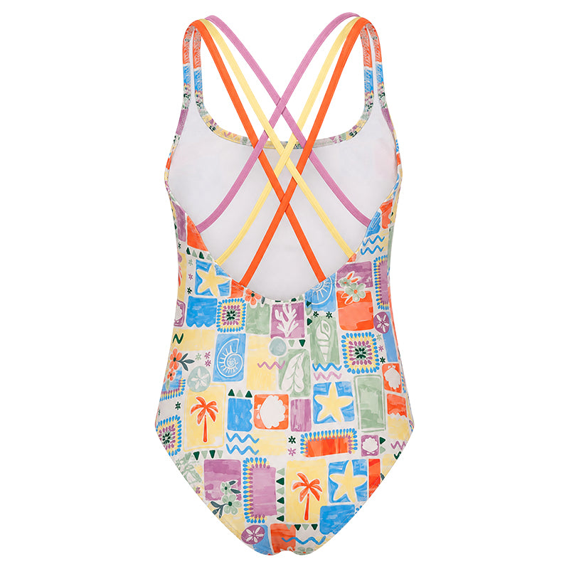 Costume bambina little stampa