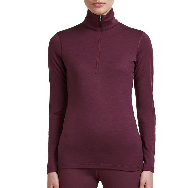 Maglia donna 200 Oasis mezza zip