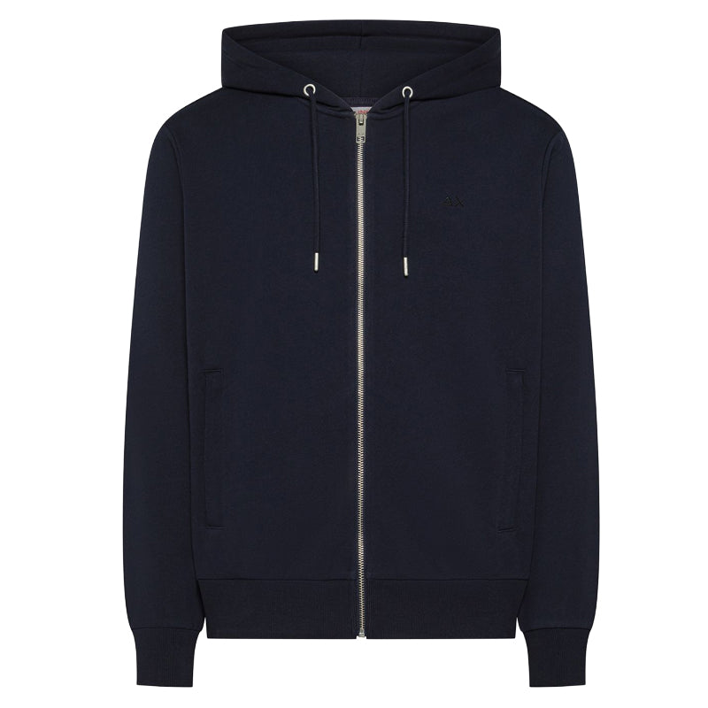 Felpa uomo zip contrast basic