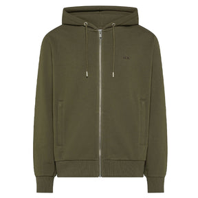 Felpa uomo zip contrast basic