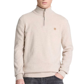 Maglione uomo Zip a un Quarto Lana